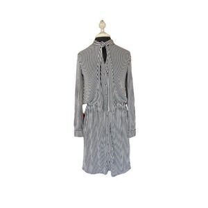 Ann Taylor Black and White Stripped Dress (Size XS)